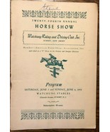 WATCHUNG STABLES (NJ) 24th Annual HORSE SHOW 40-page Program June 3-4, 1950 - €11,03 EUR