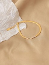 18K Gold Shiny Snake Chain Bracelet - dazzling, dainty, elegant, gorgeous - £27.97 GBP