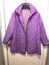 Lane Bryant Womens Diamond Quilted Puffer Jacket Size Large Light Insualtion - £12.60 GBP