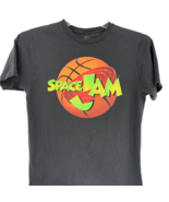 VTG Space Jam Movie Promo Black T Shirt Size Medium Basketball Solar System - £27.60 GBP