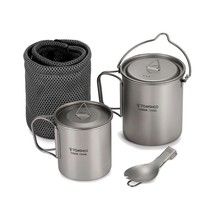 Tetera Café Titanio Acampar Colgante Exteriores Suministros Duraderos Acampar - £46.32 GBP+