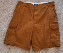 NWT Mens George Coffee Cake At The Knee Cargo Shorts Size 32 Stretch - £12.94 GBP