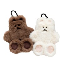 Donatdonat Korean Bear Character Fur Pouch Case Bag Key Ring accessories