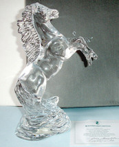 Waterford Crystal Fred Curtis Rearing Horse Figure Signed John Coughlan ... - $398.00