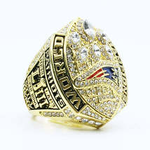 NFL 2018 New England Patriots Super Bowl Championship Ring Yellow Gold P... - $29.99