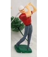 Golf Man Cake topper figure Golfing Cupcake Red Shirt Tiger Woods NWT Vi... - $209.81 MXN
