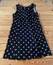 isaac mizrahi live NWOT women’s polka dot printed dress size MP black H2 - £10.68 GBP