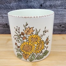 Saddlebrook Sunflower Floral Canister by Blue Sky 5&quot; Embossed Home Décor Pot - £16.75 GBP