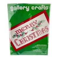 Paragon Gallery Crafts Cross Stitch Sampler Merry Christmas Kit 8001 Vin... - $24.07