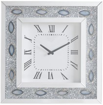 Mirrored Faux Crystal And Agate Wall Clock - £180.38 GBP
