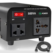 Yinleader 500W Voltage Transformer Power Converter(220V to 110V, 110V to 220V... - £51.90 GBP