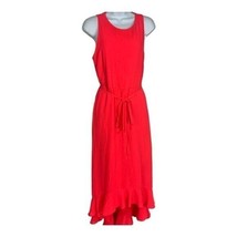 Banana Republic Factory Women&#39;s Neon Dress Hi-Lo Ruffle Hem Halter Brigh... - £18.47 GBP