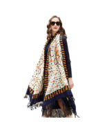 Anyyou 100% Merino Wool Admiral  Silk Satin Large Winter Scarf Pashmina ... - $122.22 CAD