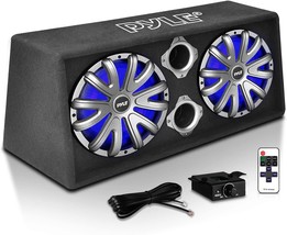 Pyle 8&#39;&#39; Dual Bass Subwoofer Box System - 400-Watt Slim Mount, Plba82Le,Black - $212.99