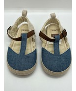 Carter&#39;s Baby Unisex Strap Sandel Shoes, Blue Denim Fabric Details Size ... - £10.45 GBP