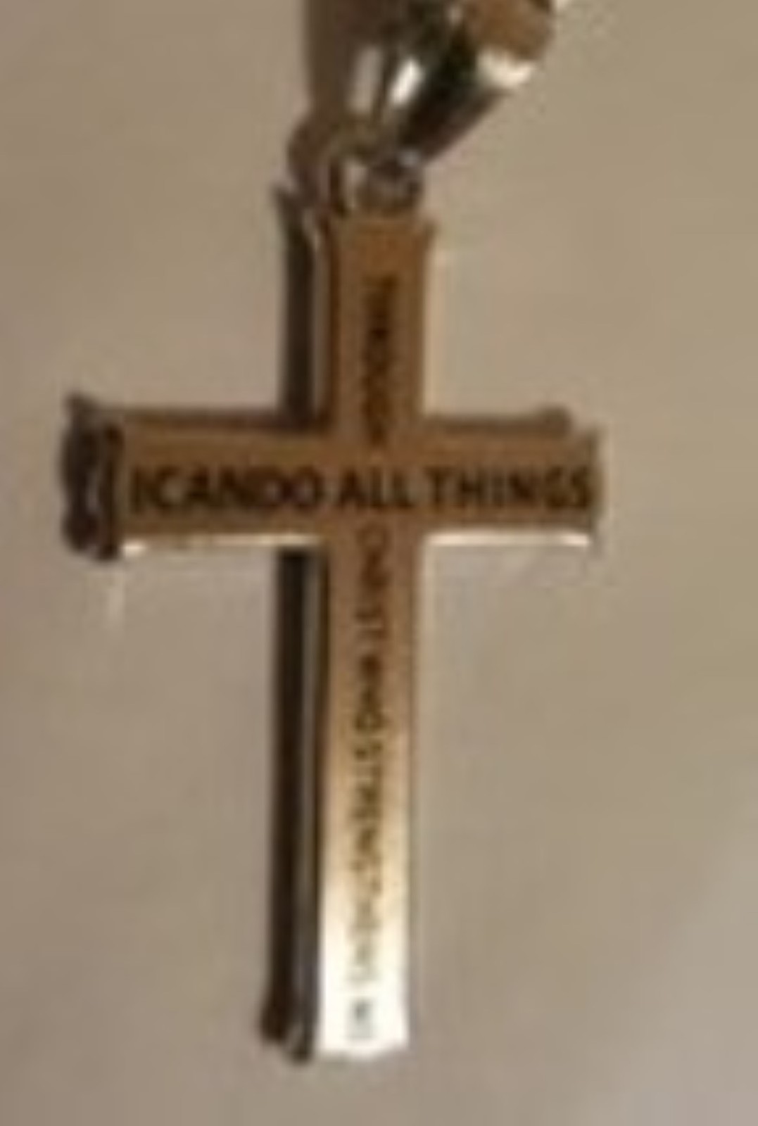 Christian Stainless Steel  Cross Scripture Necklace