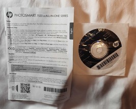 HP PhotoSmart 7520 Software CD Windows Vista & 7 Mac OS X 10.6 10.7 Setup Guide - $13.98