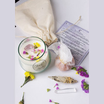 Ritual Kit for New Beginnings,  Energetic Cleansing, Scented Candle Quartz - £22.37 GBP