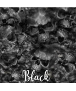 Reaper Skulls Black vinyl Wrap air release MATTE Finish 12"x12" - $7.87