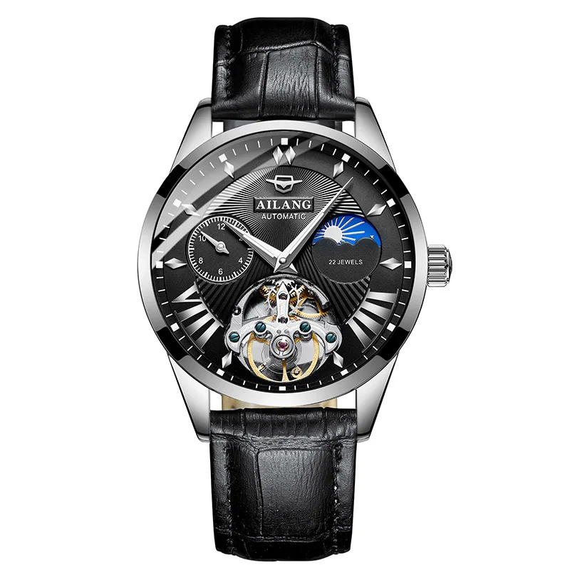 Quality Tourbillon Men's Watch Men Moon Phase Automatic montre Diesel Watches Me