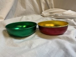 2 Vintage Aluminum Colored Bowls 5” - £9.85 GBP