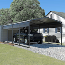 12 x 20 FT Metal Carport Kit, Outdoor Heavy Duty Garage Car Shelter, Grey  - $1,899.99