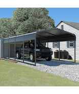 12 x 20 FT Metal Carport Kit, Outdoor Heavy Duty Garage Car Shelter, Grey  - $1,899.99