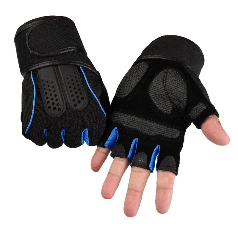 Fitness Half Finger Gloves Extended Wrist Guards Outdoor Cycling Sports Anti - £11.63 GBP
