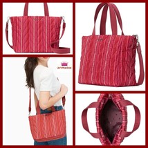 Kate Spade Ella Small Satchel Tote Cranberry Red Shoulder Bag Pink Gift Bag Set - £71.21 GBP