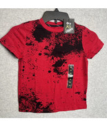 Art Class Boys&#39; Short Sleeve Red Black Splat Graphic T-Shirt  Size XS (4/5) - $7.04