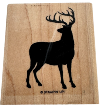 Stampin Up Rubber Stamp Deer Buck Rack Silhouette Forest Animal Wildlife Nature - £5.50 GBP