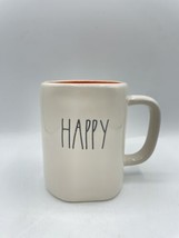 Rae Dunn Halloween by Magenta HAPPY Orange White Mug Bs274 - $18.69