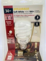 Sylvania Soft White Mini 100+ Cfl 30W Bulb Energy Saving Replacement Bulb For Sy - £8.54 GBP
