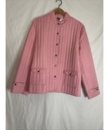 JM Collection Women&#39;s Pink Quilted Snap Up Jacket Lined 14 , 2 front poc... - $458.09 MXN
