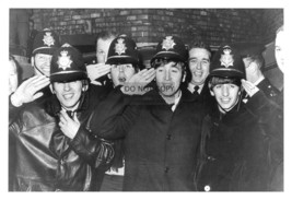 The Beatles Joking Around With Local Police Officers 4X6 B&amp;W Photo - £6.26 GBP