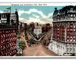 Broadway and Amsterdam Ave Street View New York CIty NY UNP WB Postcard P27 - $3.91
