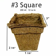 CowPots #3 Square Pot - 400 pots - £102.25 GBP