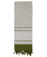 Olive Drab/White Shemagh Heavyweight Tactical Desert Keffiyeh Scarf Cott... - $26.69 CAD