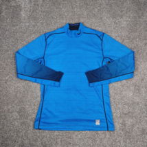 Under Armour Pullover Shirt Men Medium Blue ColdGear Loose 1/4 Zip - £17.57 GBP