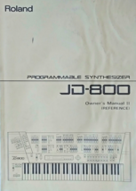 Roland JD-800 Synthesizer Original Reference Owner&#39;s Manual Book II 1991... - $59.39