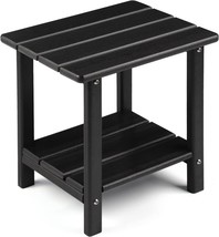 Adirondack Outdoor Side Table, 2-Tier Sturdy Patio End Table Weather, Porch - £44.03 GBP