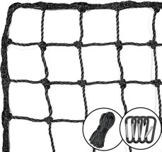 AOLIGEIJS Baseball Softball Backstop Nets 10x60FT ,Twisted Knotted PE Net - $84.55