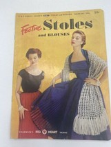 Vintage 1952 Festive Stoles and Blouses Bk #296 First Edition Coats &amp; Clark&#39;s - £5.57 GBP