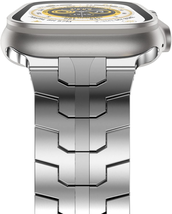 Rugged Apple Watch Band Stainless Steel Metal Strap iWatch Ultra 9 SE 8 7 6 5 4  - £31.54 GBP+
