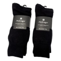 McGregor King Size Black Socks Sz 12 14 16 High Quality 6 pairs Black Cotton New - £29.47 GBP