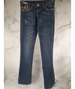 True Religion Womens Billy Jeans Straight Leg Blue Denim Cotton Stretch ... - $270.46 MXN