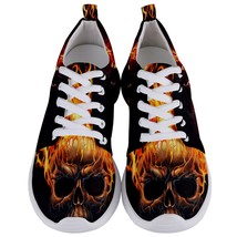 New Fire flame Ghost Rider Skull Men&#39;s Women&#39;s Lightweight Sports Shoes - £32.76 GBP