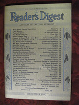 Reader&#39;s Digest December 1940 WWII Dorothy Canfield Don Wharton Robert R... - £6.35 GBP