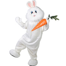 Forum Deluxe Plush Bunny Rabbit Mascot Costume, White, One Size - £276.24 GBP