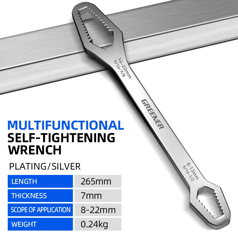 Greener Universal Torx Wrench Adjustable Gles Wrench 8-22mm Ratchet Wrench Spann - £169.50 GBP